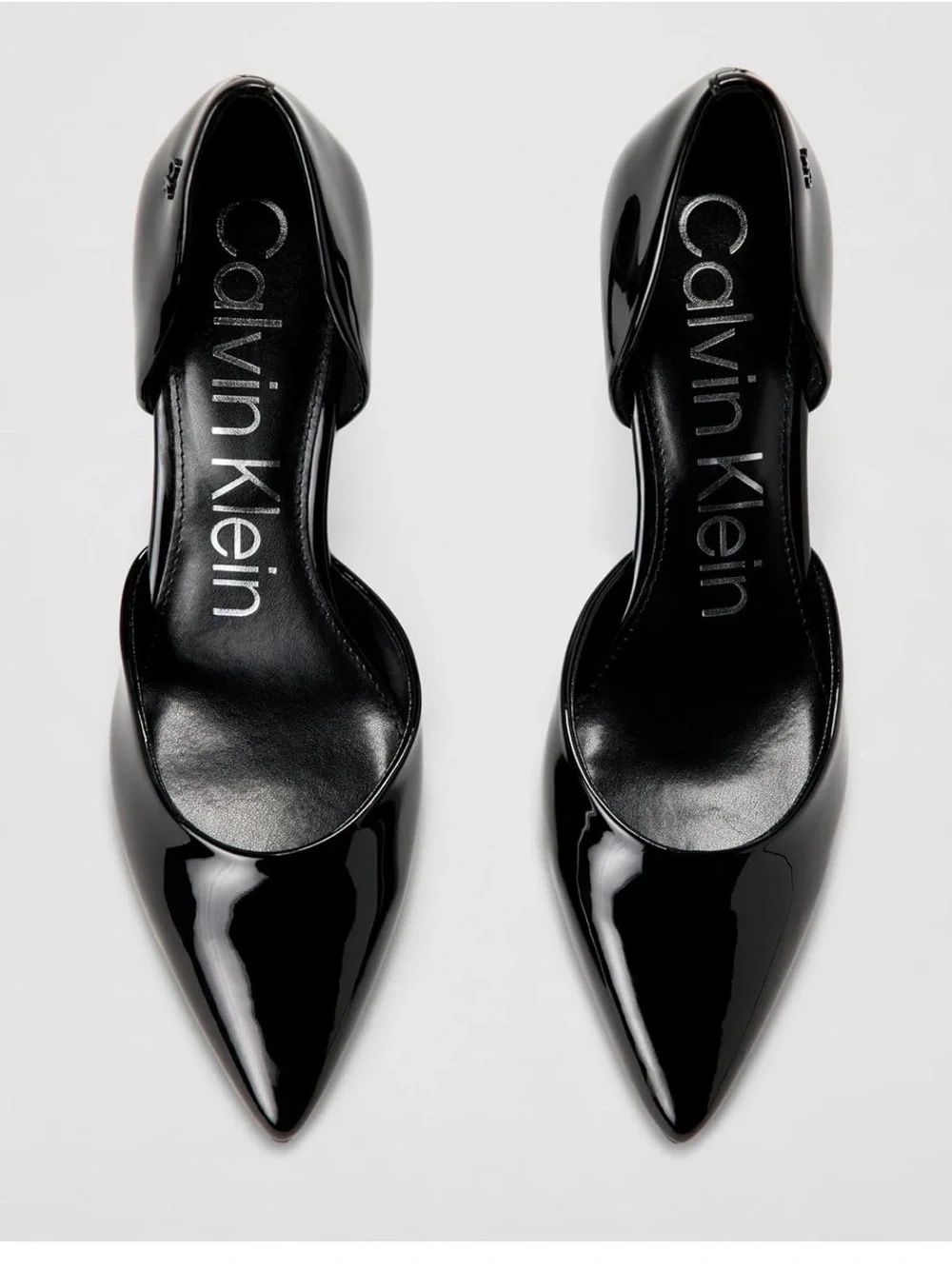 Calvin Klein “Gloria” Black Patent Pointed D'Orsay Pump 8.5  NWT